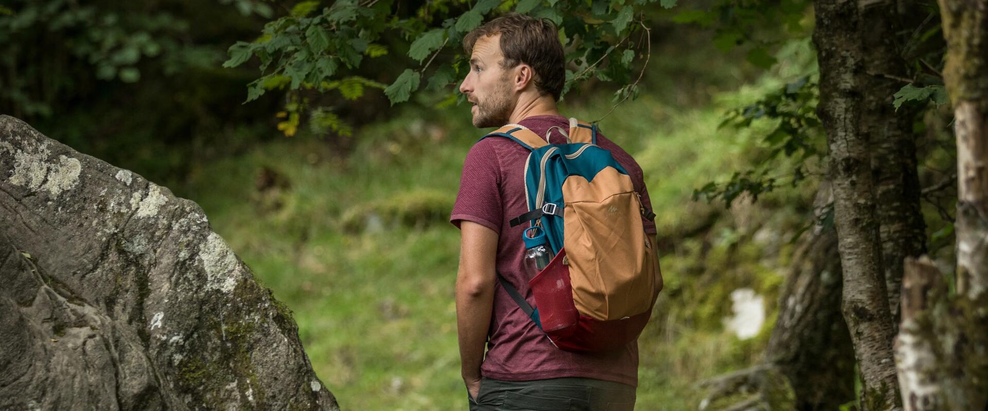 Sac à dos de randonnée 20L, NH100 Arpenaz marron QUECHUA | Decathlon